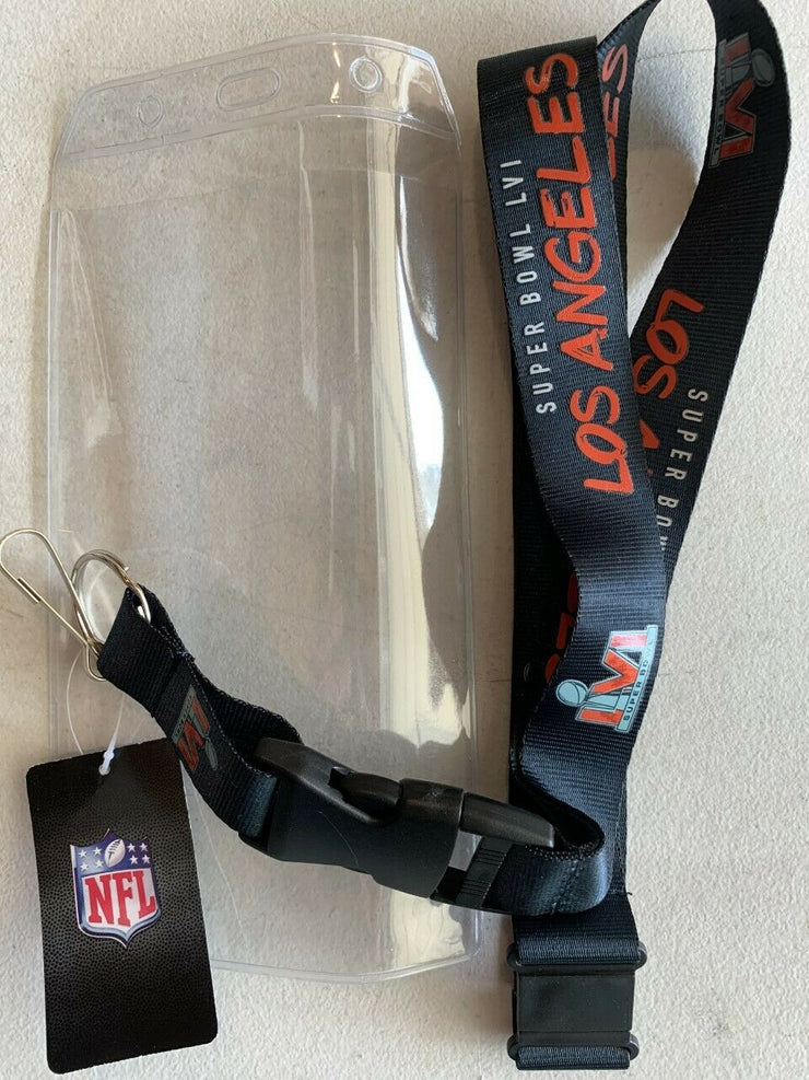 SUPER BOWL LVI LOS ANGELES LANYARD WITH TICKET HOLDER Sports Fan Attics