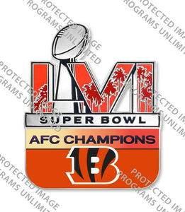 CINCINNATI BENGALS PIN NFL AFC CHAMPIONS - SUPER BOWL LVI 56 - LIMITED EDITION