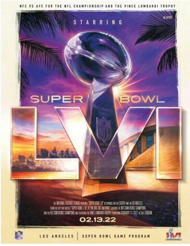 NFL SUPER BOWL 56 LVI STADIUM PROGRAM WITH HOLOGRAPHIC COVER